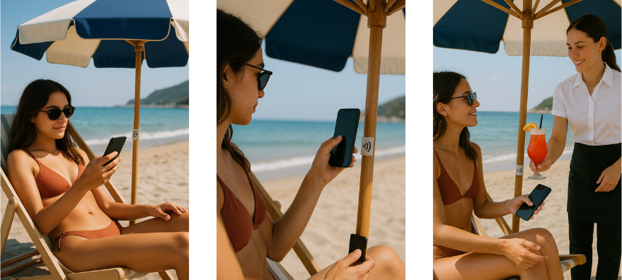 Stabilimento balneare con servizi TapMe